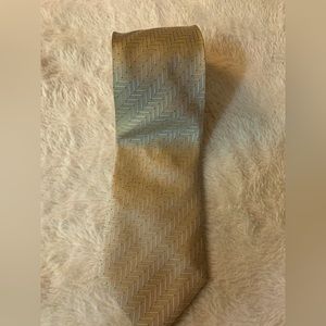 Mario Masotti Tie - Gold/silver Geometric Design - 100% Silk - Handmade